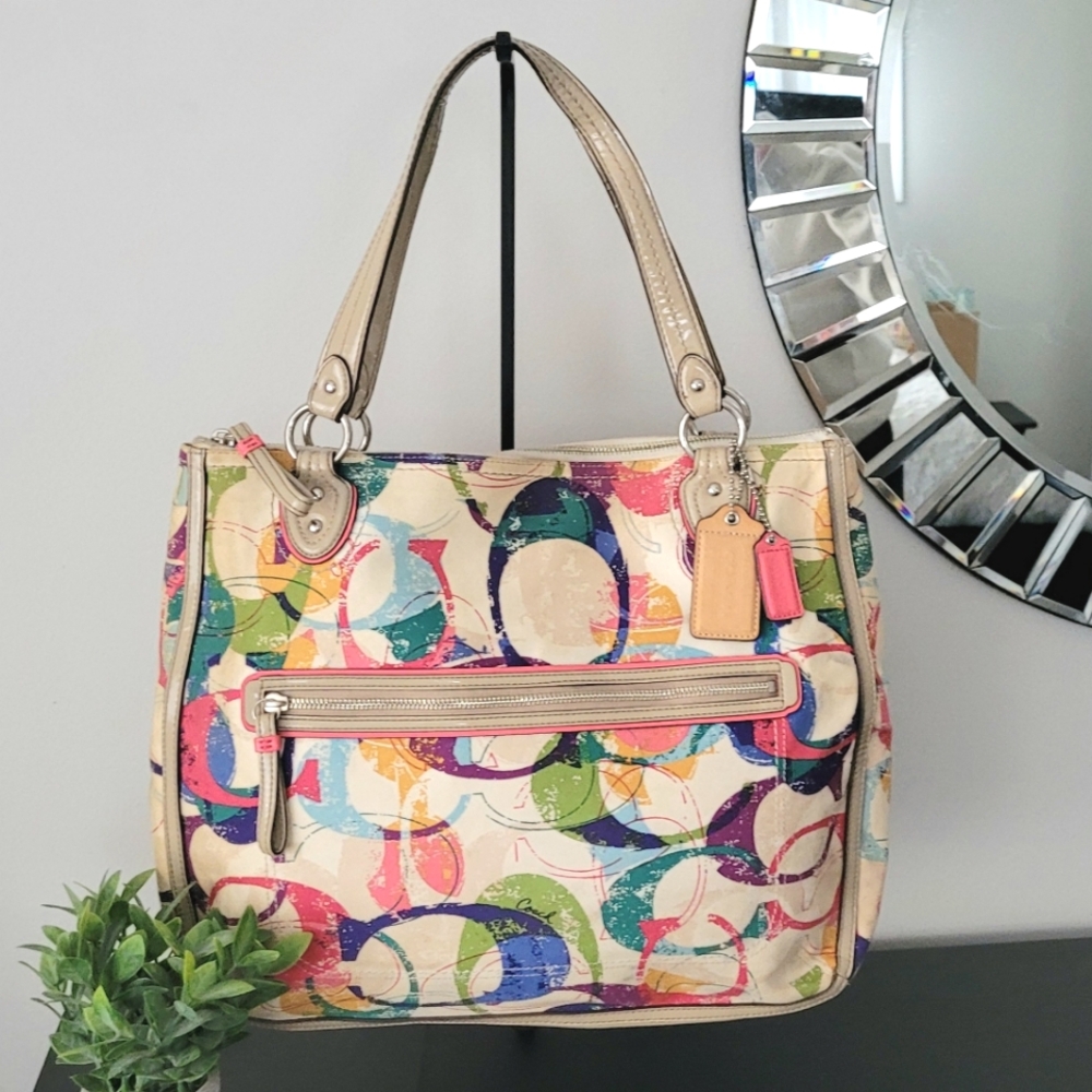 Coach Multicolor Signature Shoulder Bag